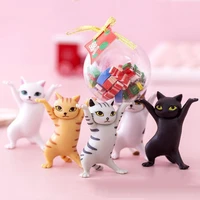 japanese cat pen holder kids toy birthday gift weightlifting carrying coffin cat pen holders dance figure doll animals