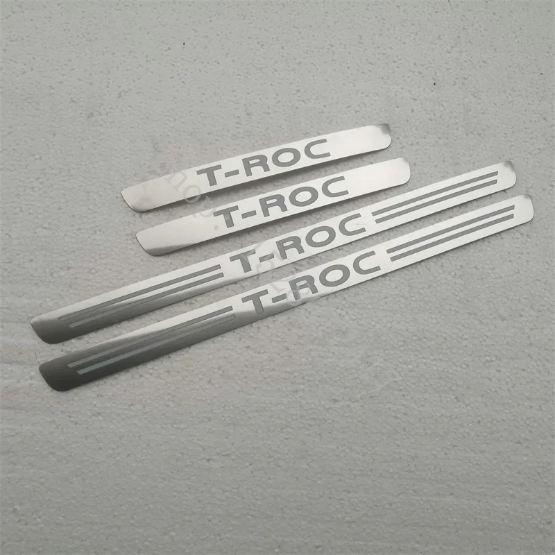 

Для VW VW/Volkswagen T-ROC TROC 2018-2024 Защитная накладка на бампер задней двери, накладка на порог, наклейка на порог, автомобильные аксессуары