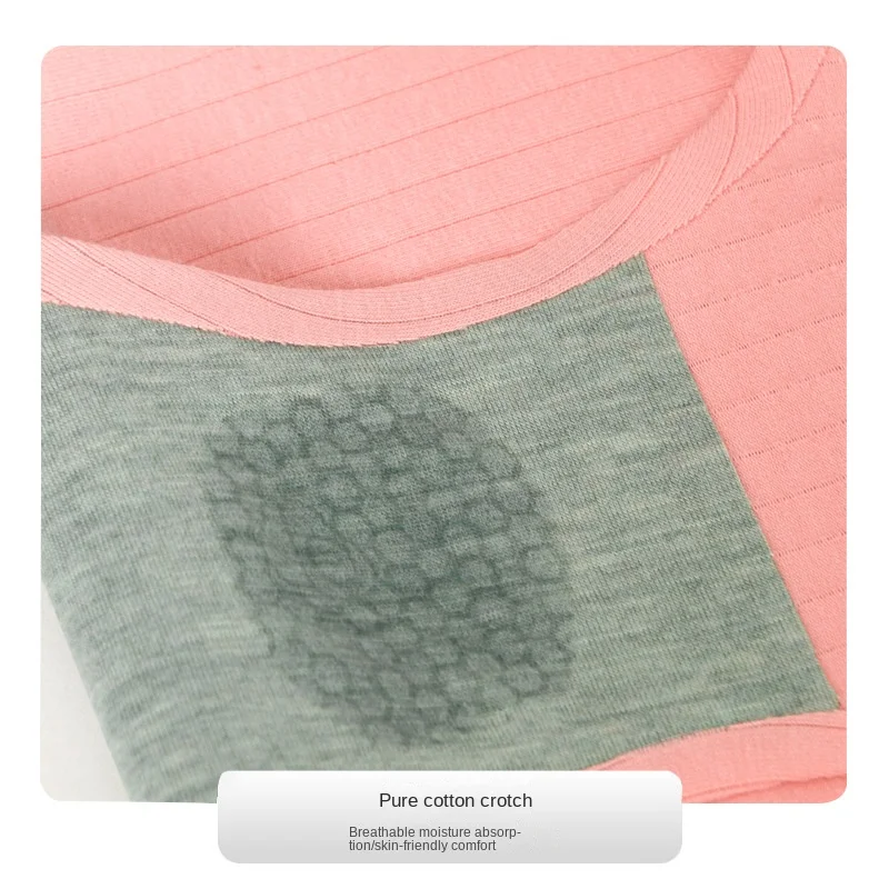 6PCS WOMEN'S  Mid-waist pure cotton panties  trackless stripe bacteriostatic briefs Solid-color panties for women lingerie sexy 