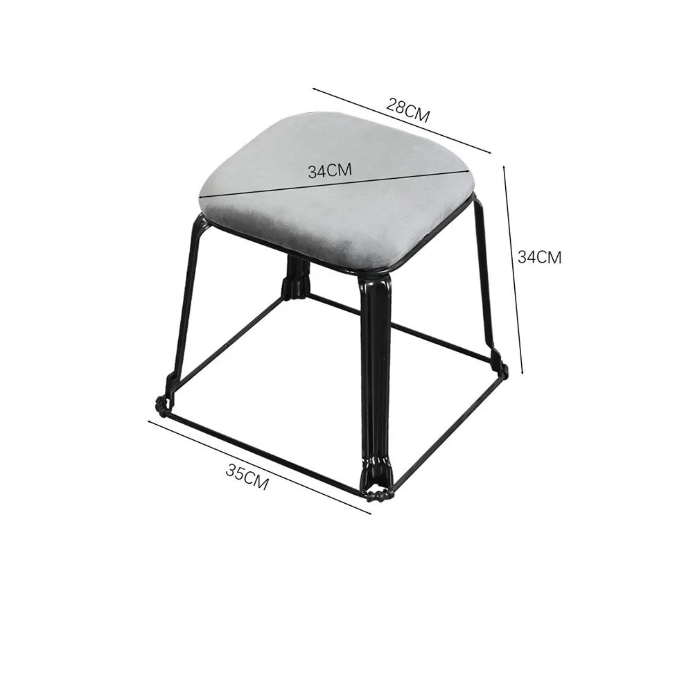 

Metal Chairs For Living Room Minimalist And Modern Furniture With Waterproof And Dirt Resistant Leather Stool Surface
