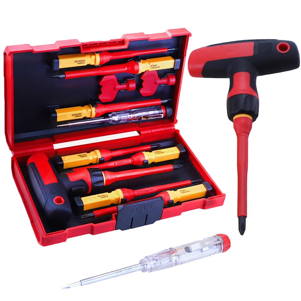 1000 В Т-образная изолированная крестовая отвертка для электрика