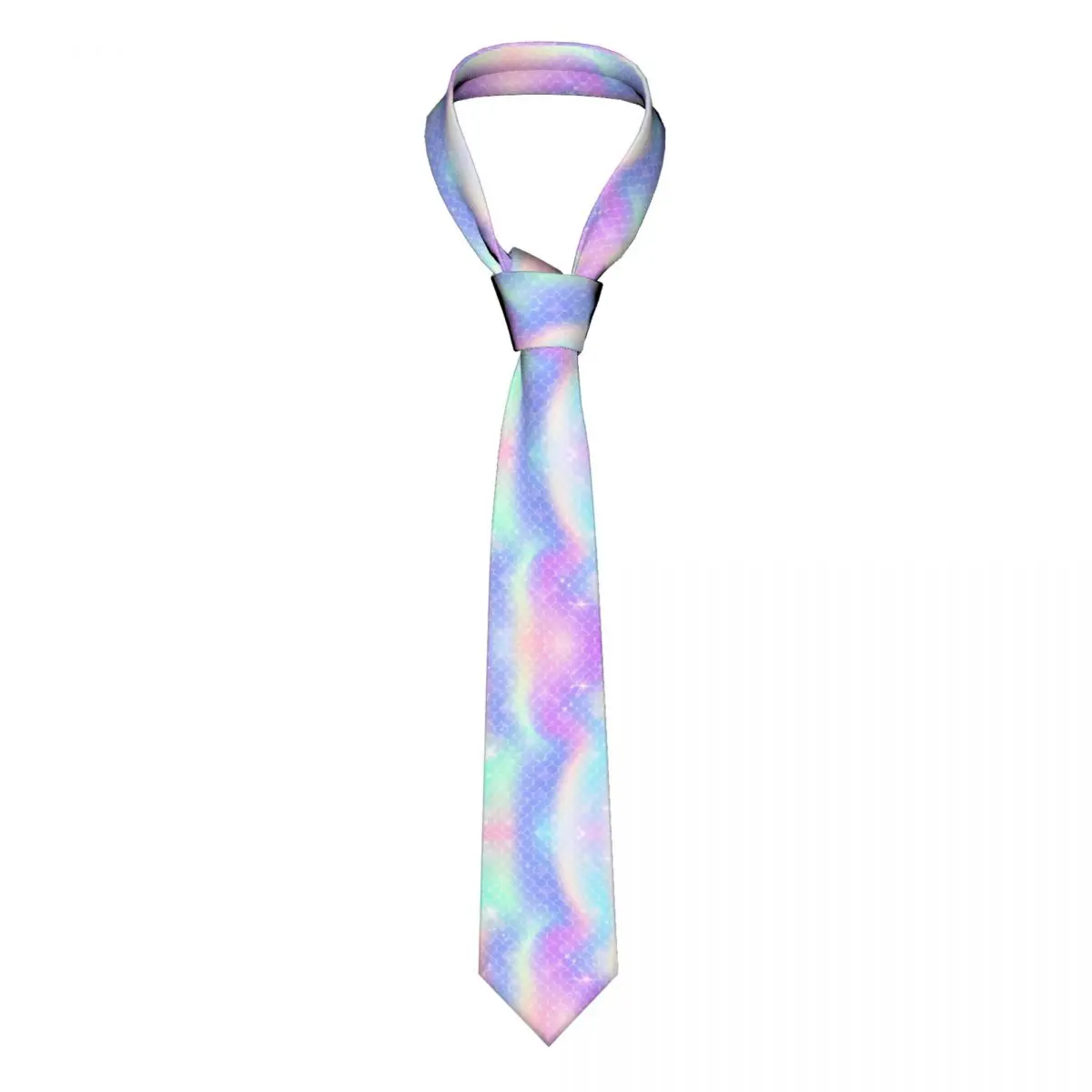 

Mens Tie Classic Skinny Princess Rainbow Scales Neckties Narrow Collar Slim Casual Tie Accessories Gift