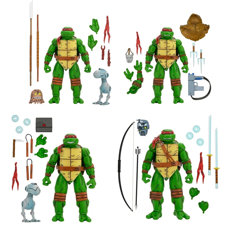 NECA Teenage Mutant Ninja Turtles Мираж Комиксы Леонардо-Рефаэль-Michelangelo &amp Donatello 7-дюймовая