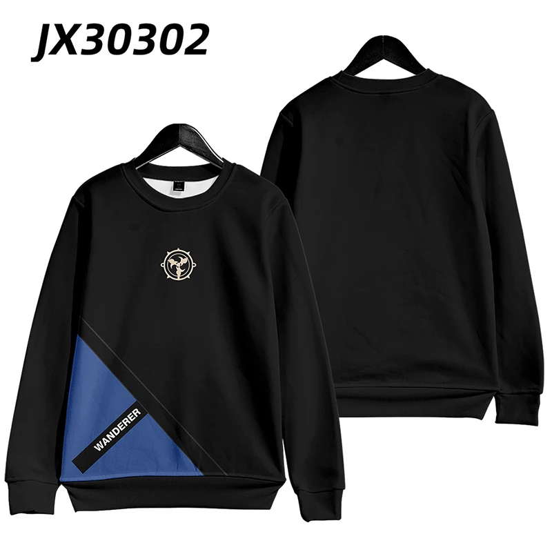 2024 Толстовка Genshin Impact Wanderer с 3D принтом на молнии женская и мужская толстовка