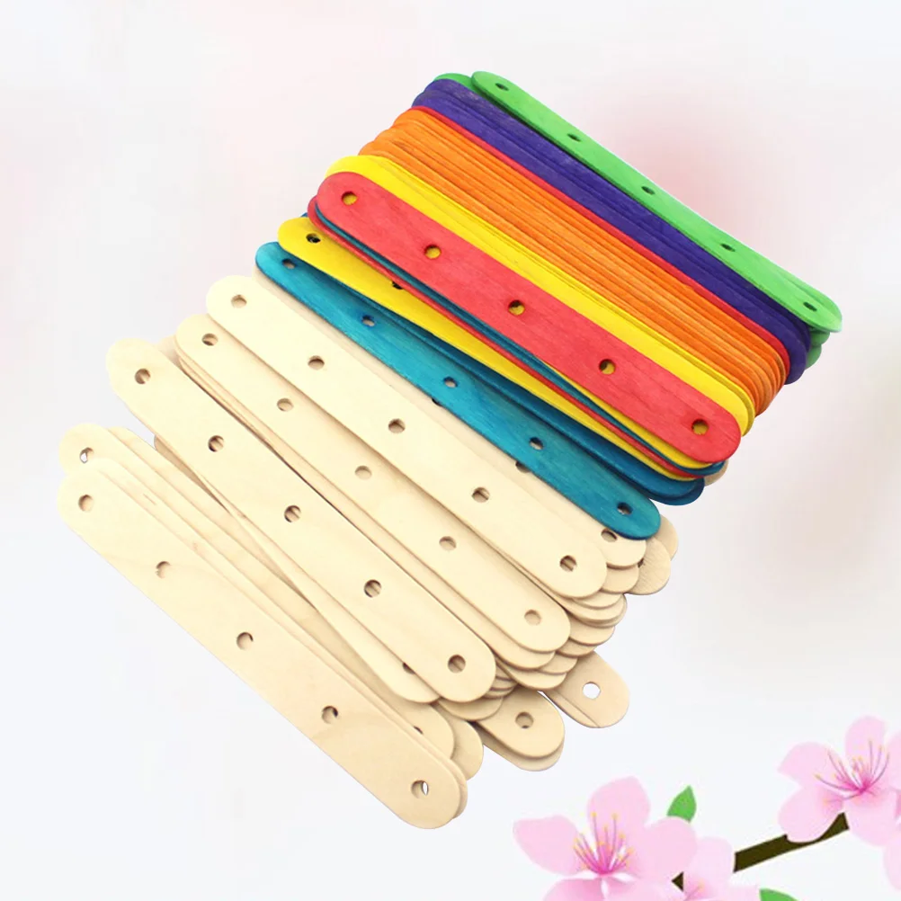 

Sticks Craft Popsicle Wood Wooden Stick Colored Jumbo Diy Natural Cream Ice Blank Colorful Labels Color Treat Bulk