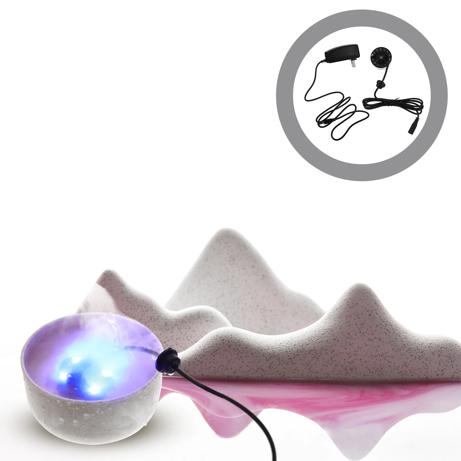 

Maker Mist Humidifier Fog Tank Air Pond Fountain Landscape Led Machine Bonsai Light Lamp Nebulizer Rockery Tool Aquarium