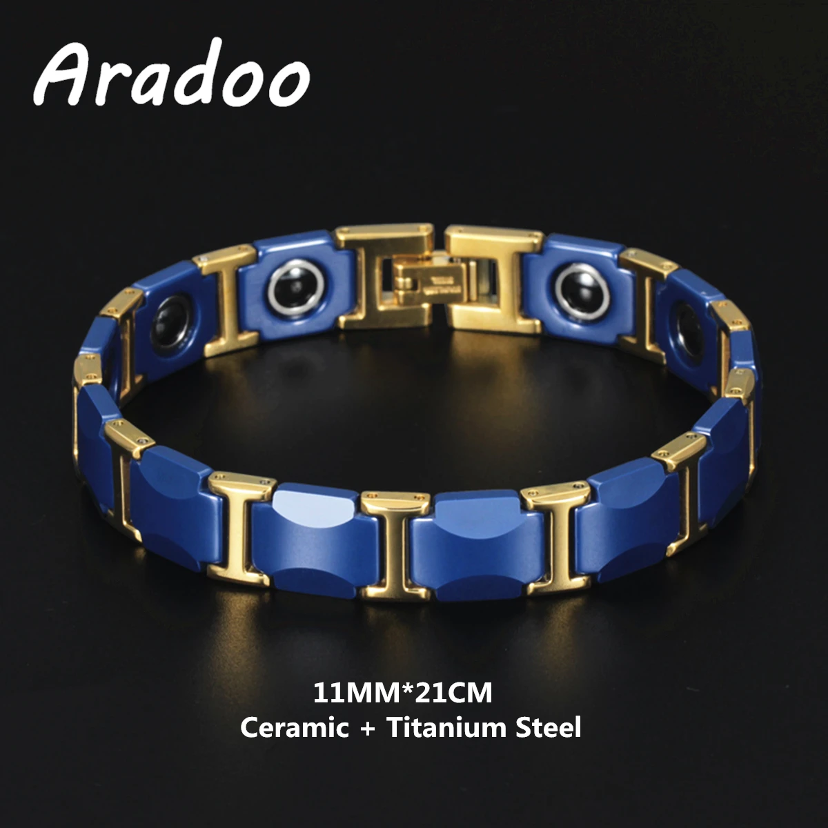 

Ceramic Titanium Steel Bracelet Magnetic Anti-fatigue Fat Burning Energy Bracelet Hematite Anti-Radiation Tungsten Bracelets