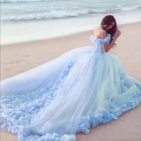 wd607 quinceanera dresses ball gowns off the shoulder sweet 16 prom dresses with hand made flower weddings gown