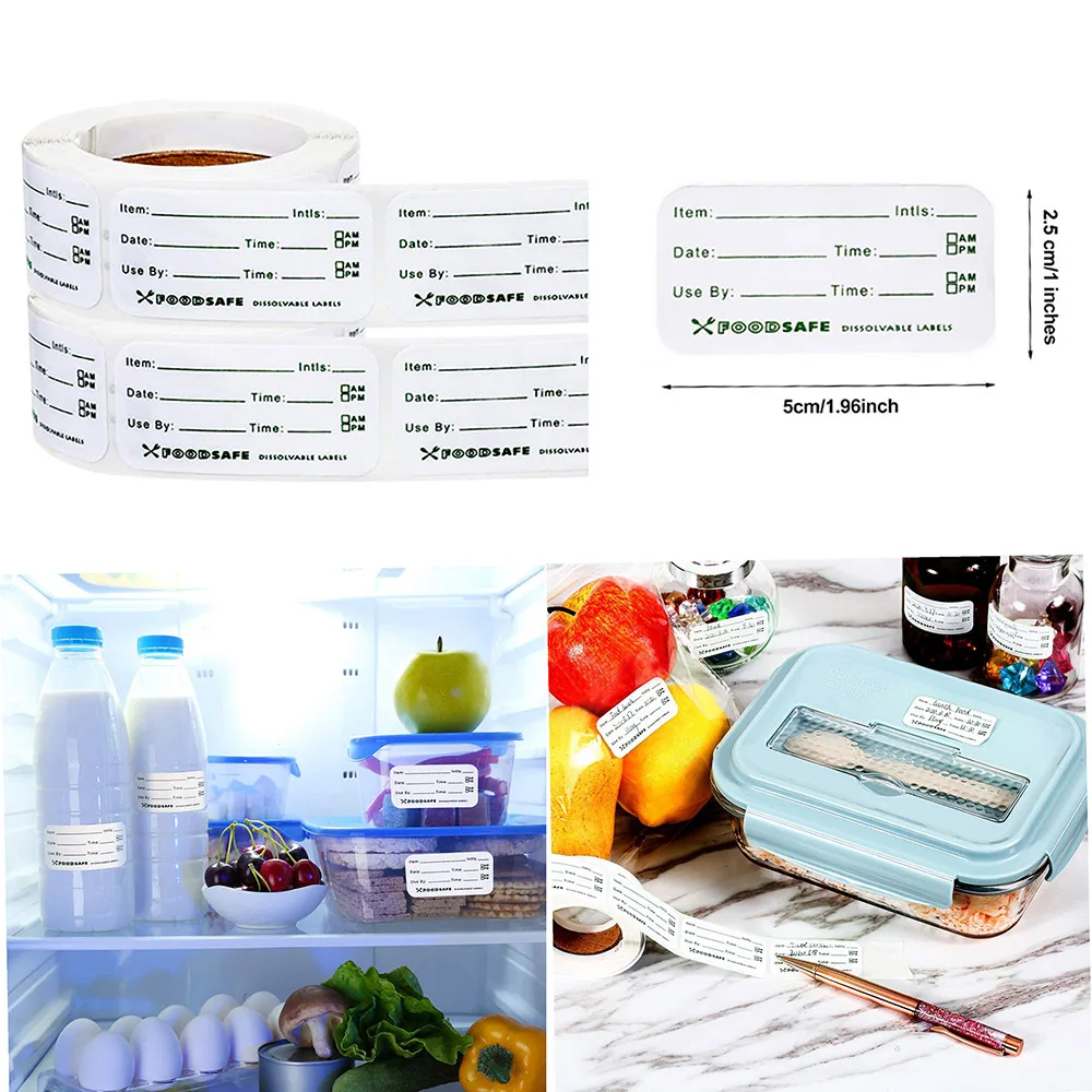 

500Pcs/roll Date Food Sticker Labels Stationery Stickers Refrigerator Food Storage Expiration Date Labels