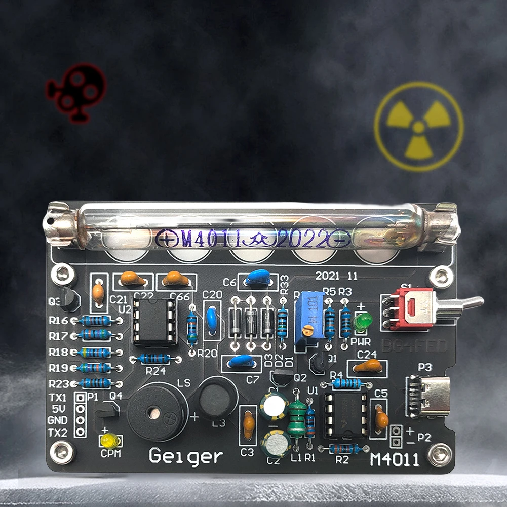 

Geiger Counter Circuit Board Kit with Audible Alarm Miller Tube Nuclear Radiation Detector Board