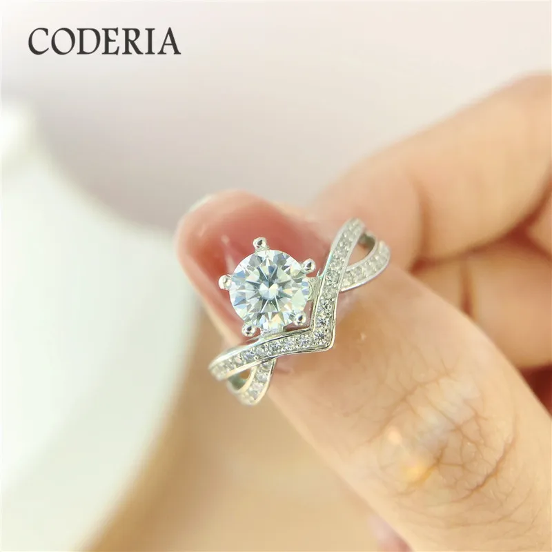 Новинка обручальные кольца с муассанитом и перекрестной короной 1 карат разные