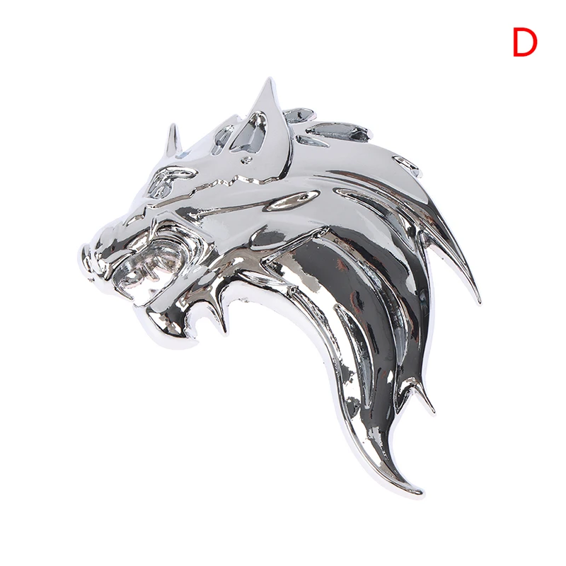 

1PC 3D Car Stickers Cool WOLF Logo Metal Wolf Badge Emblem Side Tail Decal Motorcycle Car Exterior Sticker Accessory Automobile