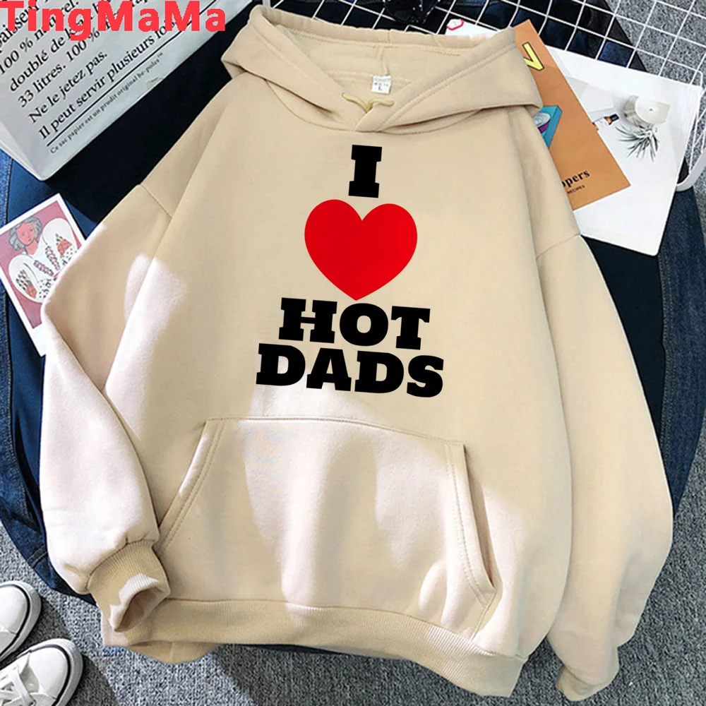 

Худи i love hot dads мужское в Корейском стиле аниме y2k, свитер в стиле эстетики, готический пуловер