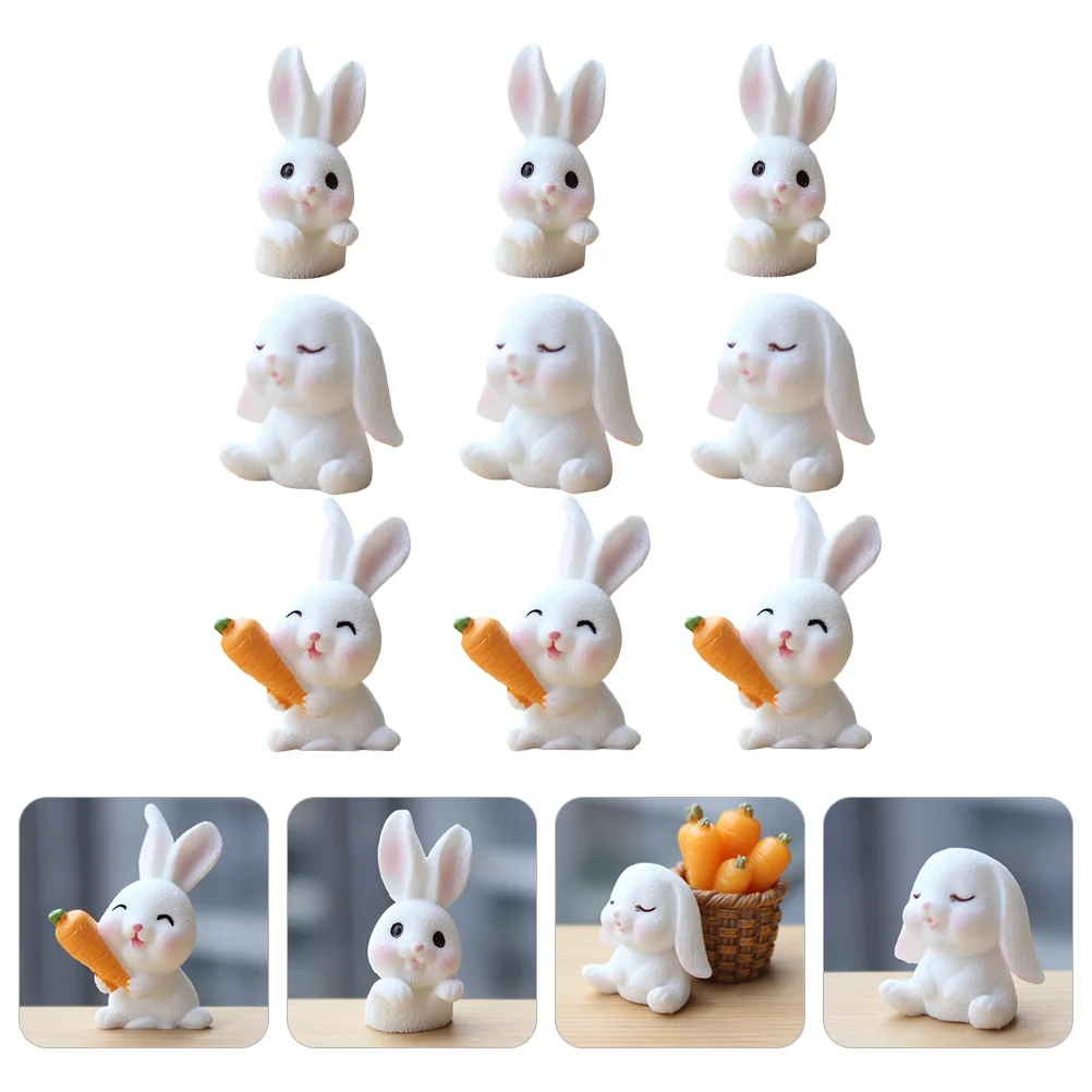 

Easter Cake Bunny Rabbit Figures Decorations Topper Garden Carrot Carrots Ornaments Mini Peter Bunnies Decoration Outdoor Decor