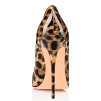 2022 womens single shoes sexy leopard print high heels shallow mouth pointed manufacturers direct sales