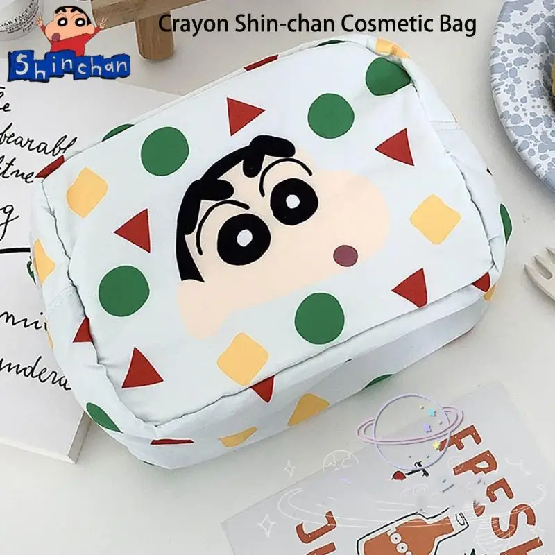 

Crayon Shin-Chan Cosmetic Bag Portable Go Out Carry Travel High Capacity Water Proof Dirty Resistant Storage Bag Girlfriend Gift