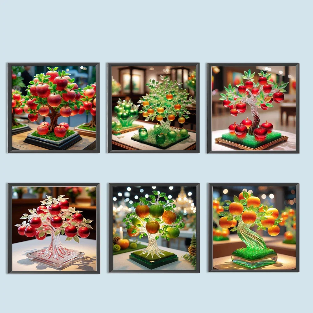 Современный стиль алмазная живопись Alloet бренд круглой формы с Apple дизайн