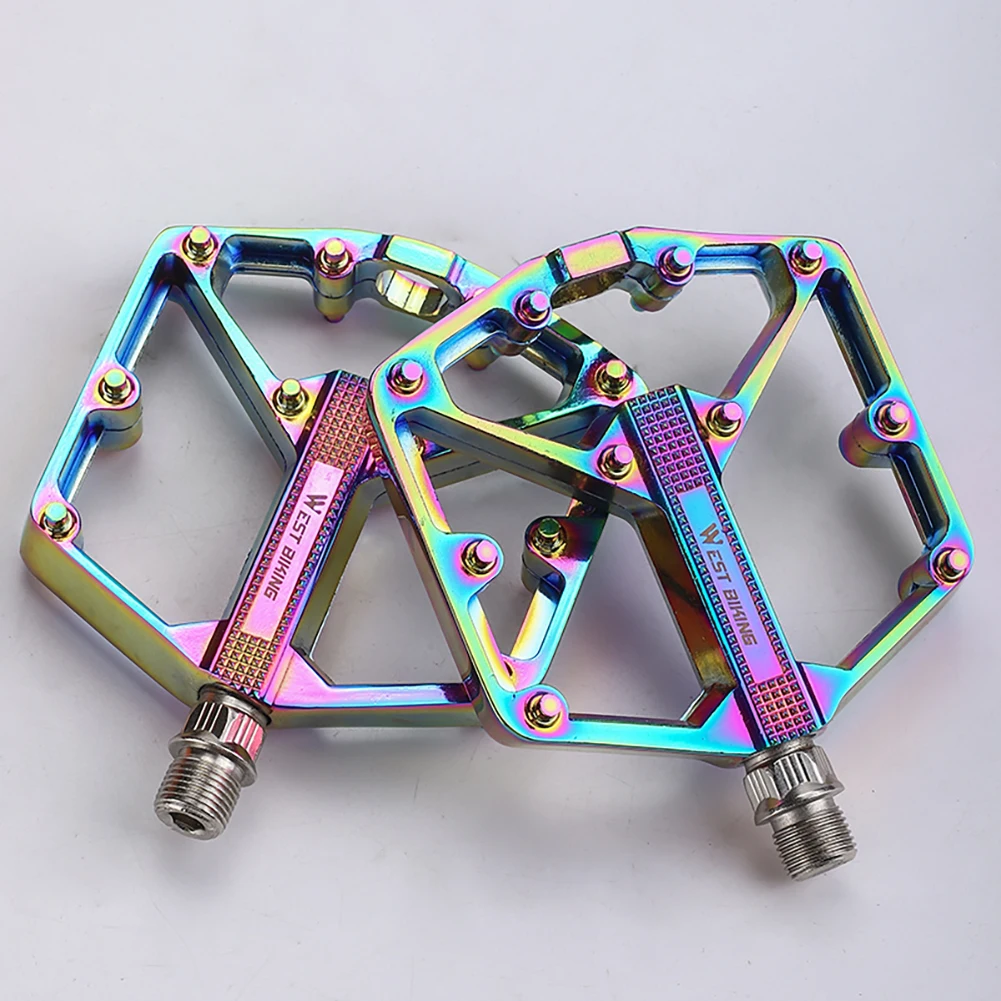 

WEST BIKING Bike Pedals Anti-Slip Aluminum Alloy Footboard Ultralight Smooth Bearing Bicycle Platform Pedal Cycling Accessories