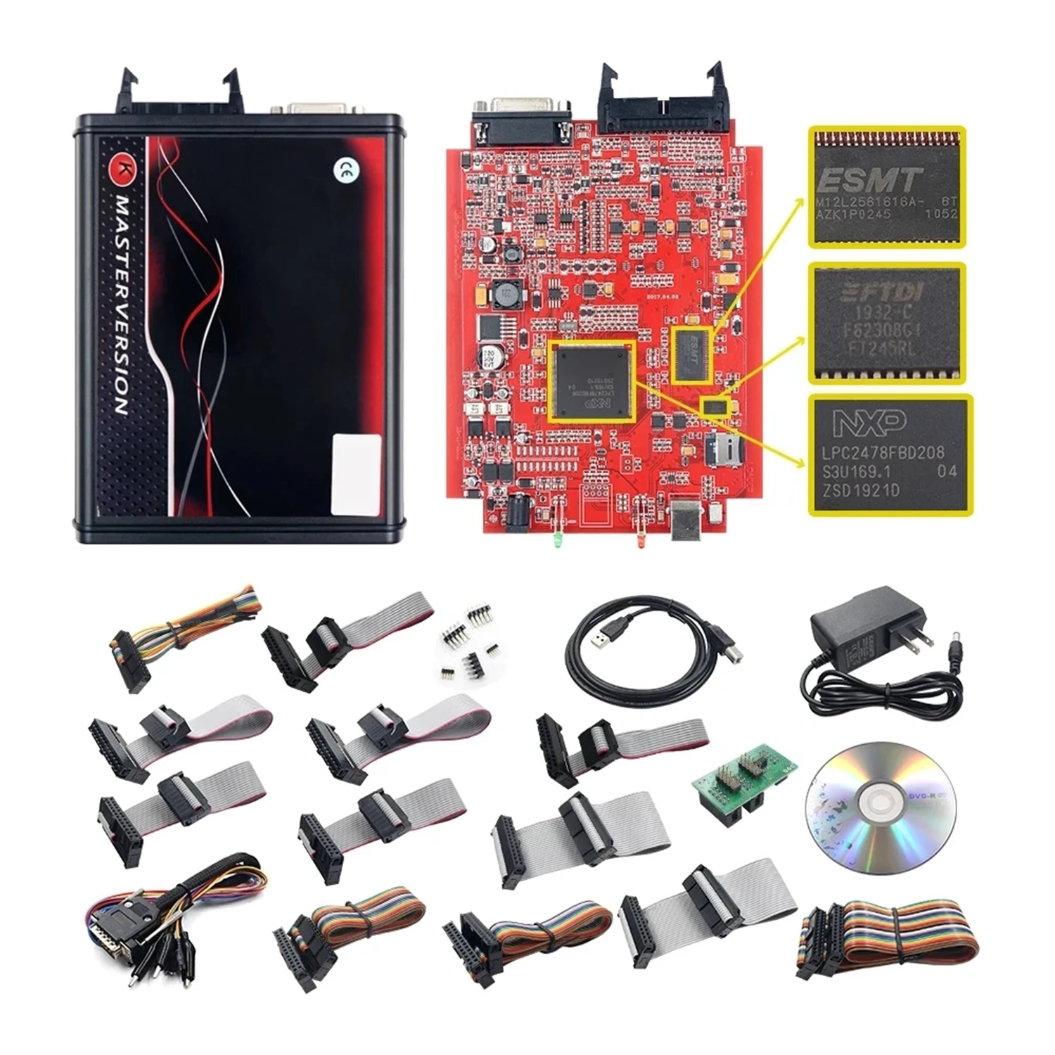 ECU Инструмент для Ktag V7.020 KESS V2.8 V2 V5.017 SW V2.25 v2.47 4 светодиодный BDM Рамка 22 шт. адаптеры
