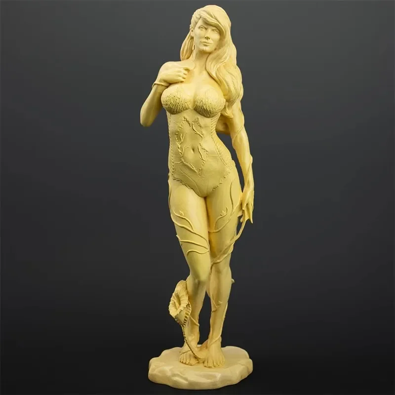 

DC Justice League poison Teng female, boxwood carving hand do beauty decoration, solid wood creative animation character crafts