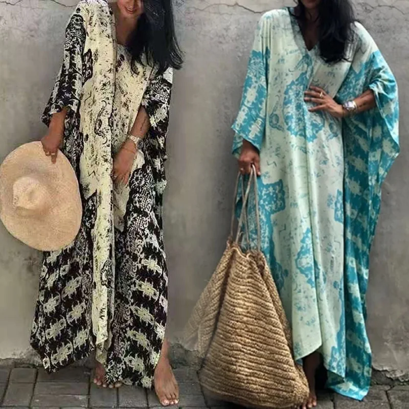 

Пляжная накидка, новинка, четырехсторонний эластичный халат, свободное женское пляжное платье, бикини, Солнцезащитная рубашка