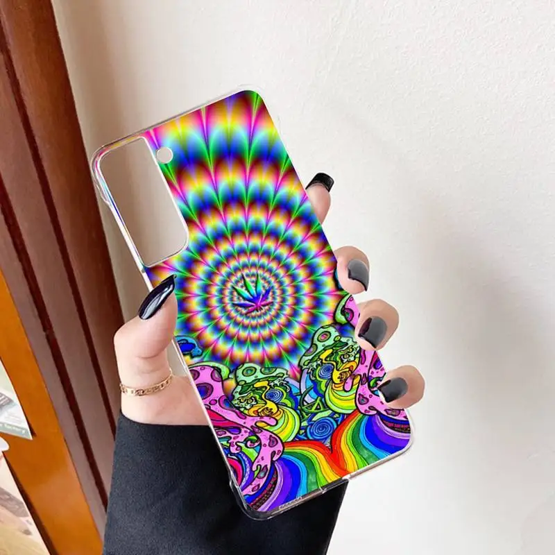 Colourful Psychedelic Phone Case for Samsung S21 A10 for Redmi Note 7 9 for Huawei P30Pro Honor 8X 10i Cover