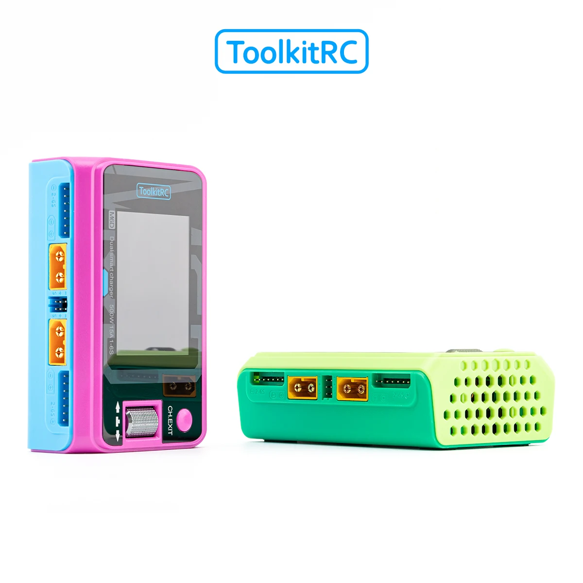 Фото Зарядное устройство ToolkitRC M6D 500W Limited Edition, высокомощное, двойное, интеллектуальное, для зарядки и разрядки, 15А, для аккумуляторов 1-6S Lipo, LiHV, Lion, NiMh, Pb №4