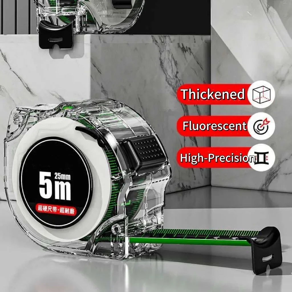 

Ruler Tape Laser Widened Locking Measuring Ruler High-precision Tools Measure Steel Code Inkjet Meter Boxes Self Fluorescent