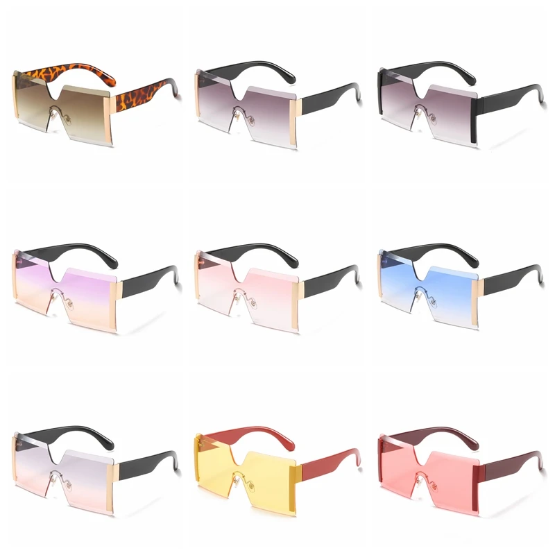 

Солнцезащитные очки TECHOME женские, безрамные солнечные очки оверсайз в винтажном стиле, Модные индивидуальные, UV400