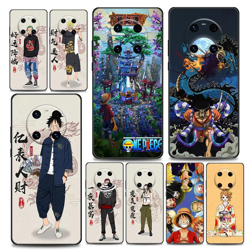 

Anime One Piece National Tide Retro Phone Case for Huawei Y6 Y7 Y9 2019 Y5p Y6p Y8s Y8p Y9a Y7a Mate 10 20 40 Pro Soft Silicone