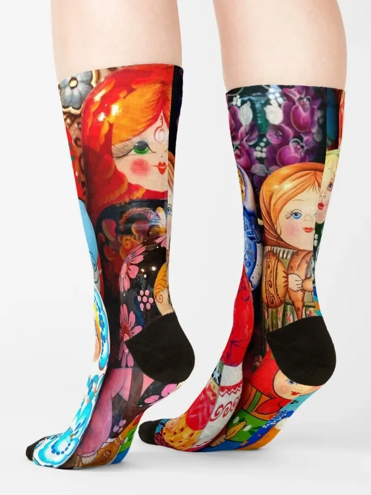 Matrioska носки чулки компрессионные на Хэллоуин индивидуальные спортивные мужские