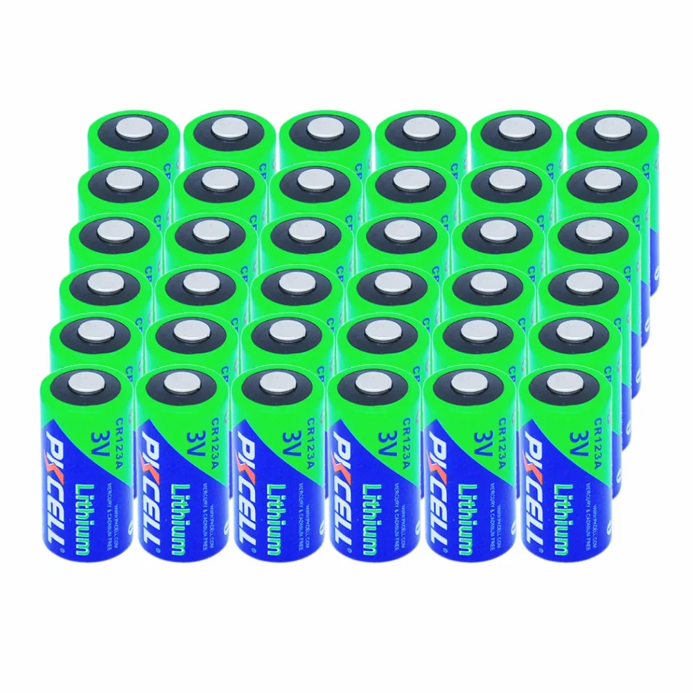 

36x PKCELL CR17345 CR123A CR123 123 123A 16340 1500mAh 3V Non-Rechargeable Lithium Battery With PTC Protected For Camera ,Photo