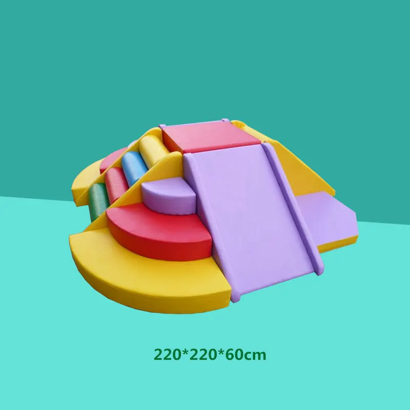 Игровой комплекс Moetry Colorful Design для помещений: мягкий игровой комплекс с пенопластовой горкой для детей, сенсорная комната для игр (art.: 3920d8cefa8be) - 3920d8cefa8be