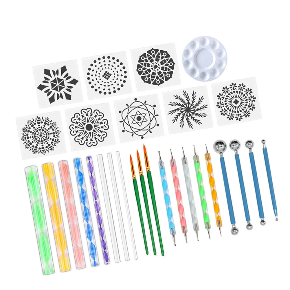 

1 Set/29pcs Pottery Clay Hand Tool Spiral Rods Tool Wooden Indentation Pen Garage Kits Tools for Home Shop Practice