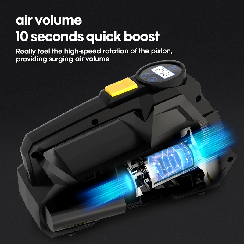 Автомобильный насос для накачки шин портативный воздушный компрессор