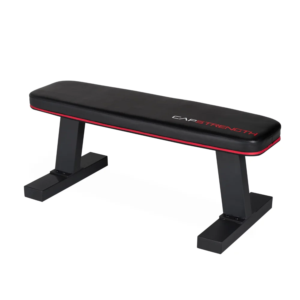 Strength Heavy Duty Flat Bench, Black Finish (600lb Weight Capacity)  Handy Gym  Exercise Equipment