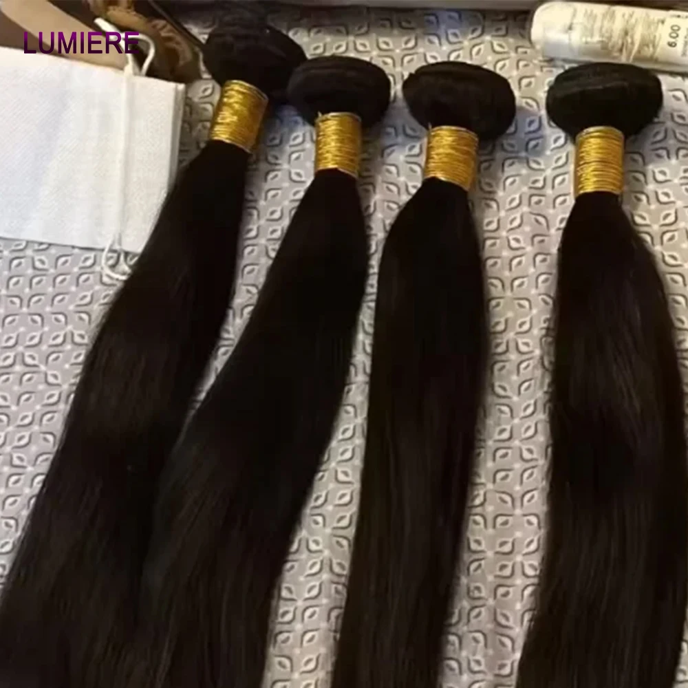 18A Bone Straight Human Hair Bundles Soft 100% Raw Virgin Hair Extensions For Women Hair Weave Bundle Deal Double Weft Wholesale
