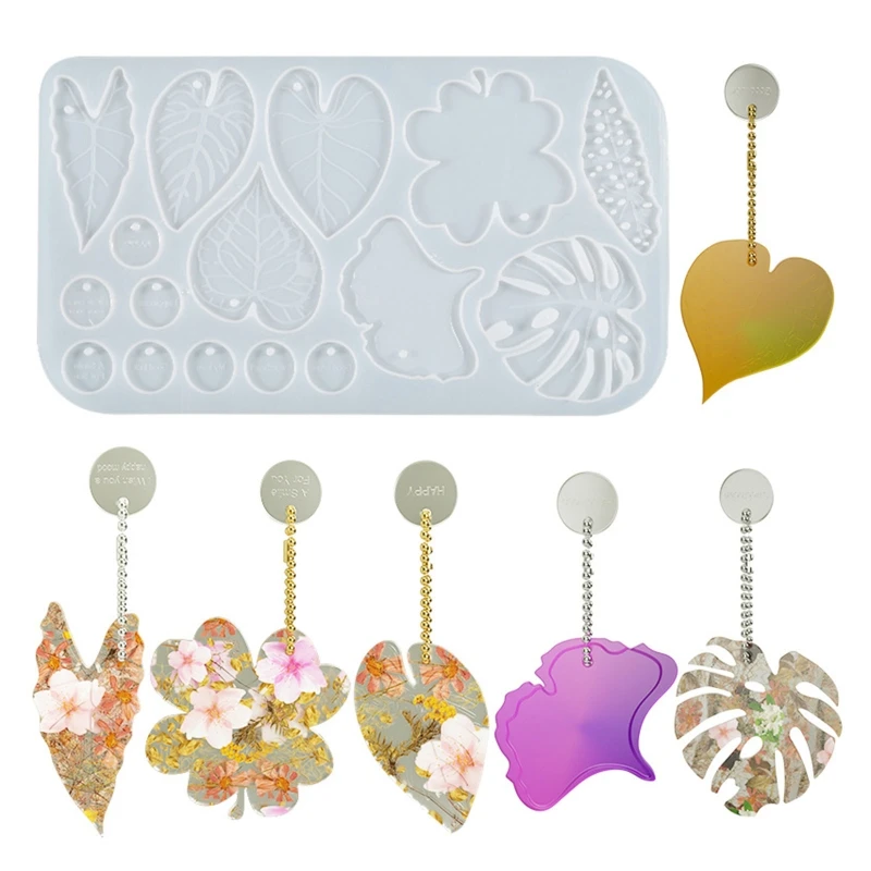 

Четыре листа клевера зеркало силиконовая форма подходит для эпоксидной смолы Diy ремесло серьги кулон бирка брелок для изготовления ювелирн...