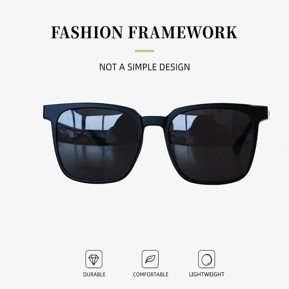 Солнцезащитные очки с клипсой для мужчин и женщин поляризационные ацетатные