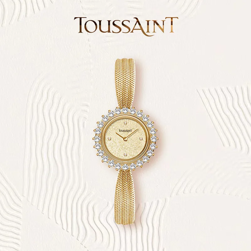 Часы Toussaint Flower Watch 4 с натуральными бриллиантами, женские, в форме колоска, из египетского золота, подарок на Новый год (art.: 3920daa8ef4ed) - 3920daa8ef4ed