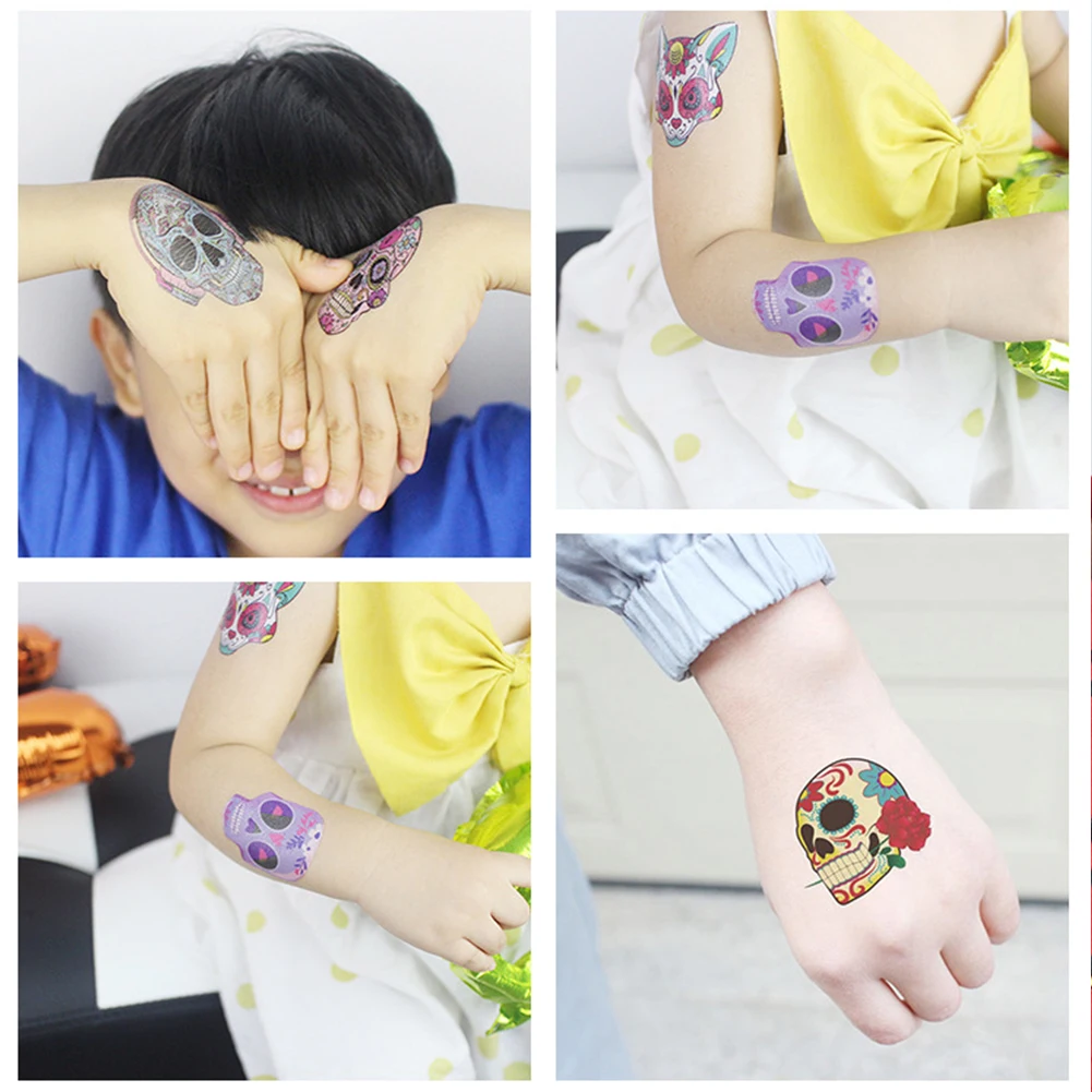 Тату-наклейки на Хэллоуин водостойкие со шрамом зомби временное лицо макияж