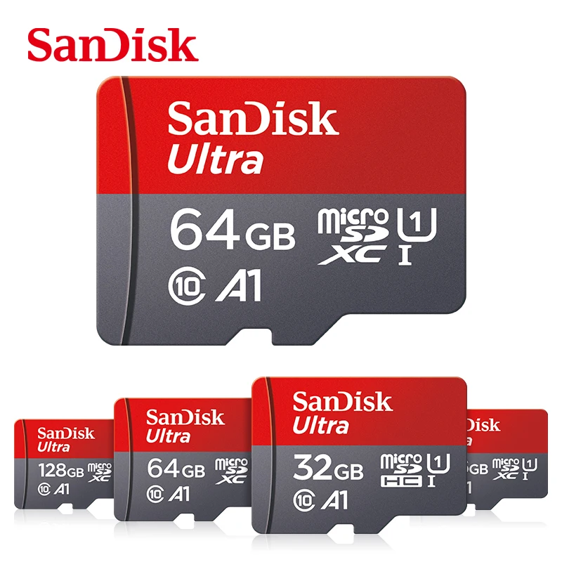 SanDisk 32GB 64GB 128GB 256GB Micro SD Card Fast Laptop Camera and More UHS-1 Memory Card 16GB 98MB/s 4K Video Ultra HD A1 Cards