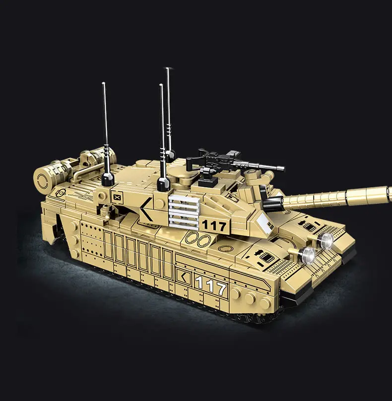 

The Merkava MK.4 Military Tanks Challenger 2 Main Battle Tank Soldier Police Building Blocks WW2 Bricks Army Kids Children Toys