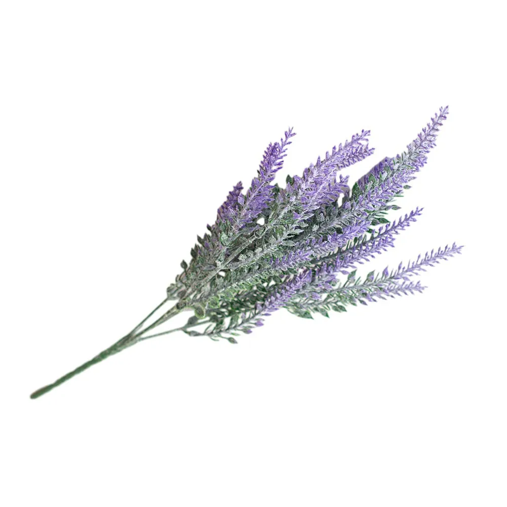 

1 Bundle 5 Head Artificial Planting Simulation Lavender Flower Pastoral Style Decoration Flower Wedding Gardening