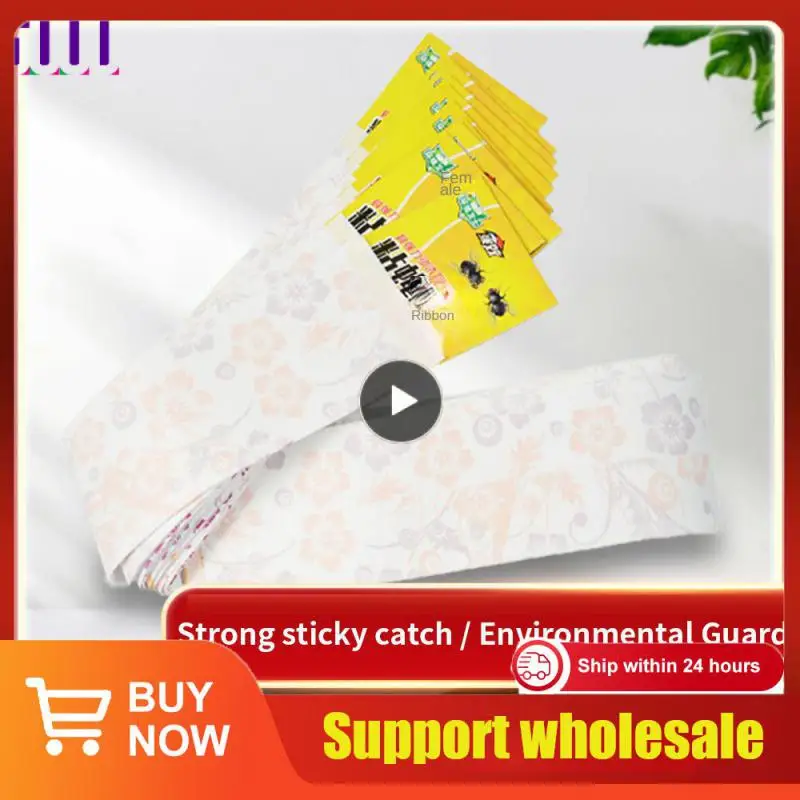 Клейкая лента для борьбы с вредителями, двусторонняя безвредная клейкая бумага, клейкая зеленая, не токсичная Клейкая лента для борьбы с вредителями, двусторонняя безвредная клейкая бумага, клейкая зеленая, не токсичная
