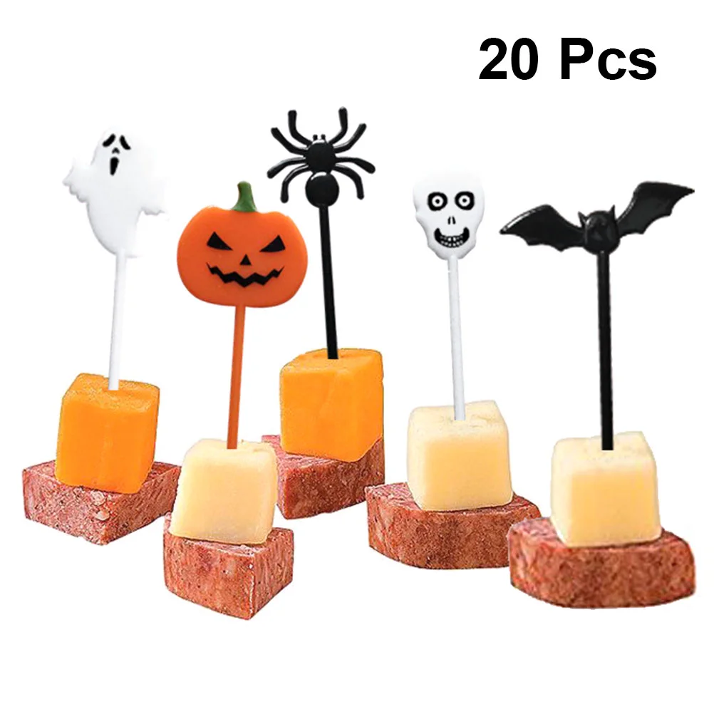 

20pcs Cake Pumpkin Cupcake Picks Party Cake Decor Cupcake Toppers Ghosts