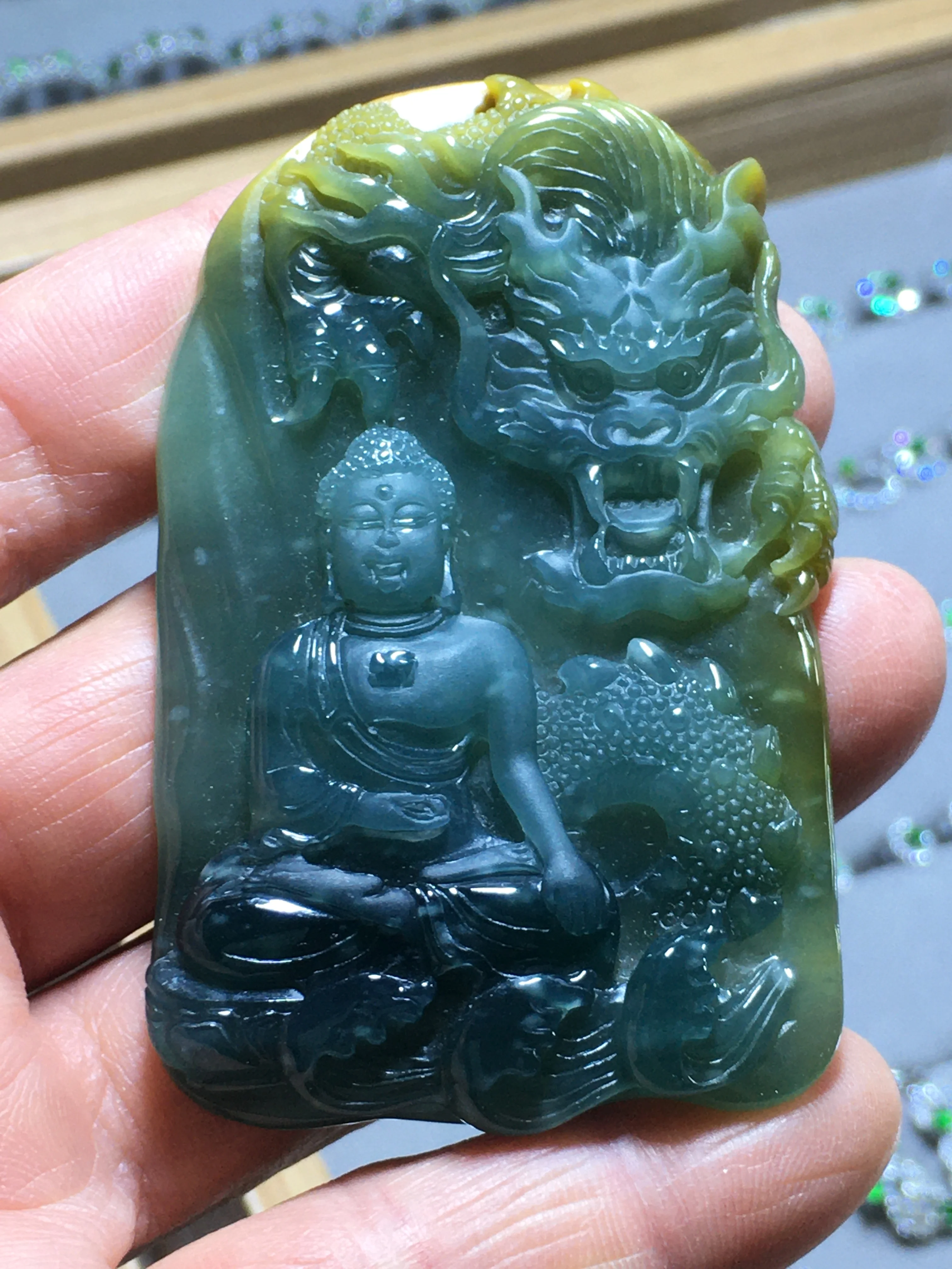 

Natural 7A Myanmar jade dragon guanyin green jade pendant jade necklace pendants jewelry jade necklaces for men high quality