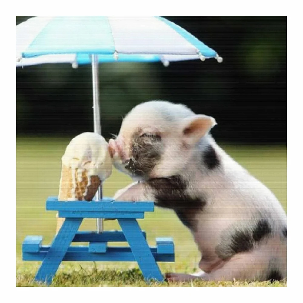 

5D DIY Cute Piglet Animals Diamond Painting Square Round Rhinestone Hobby Crafts Mosaic Handmade Gifts Cross Stitch Home Decor