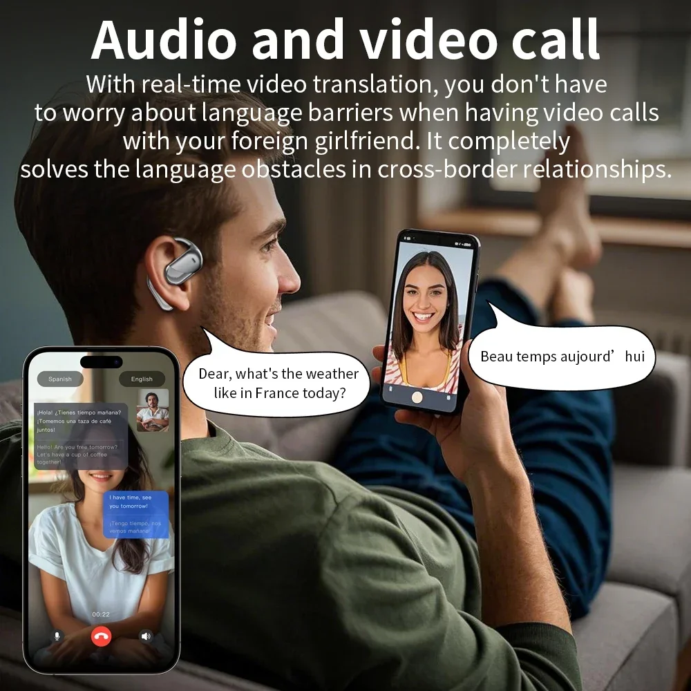 Наушники Q16H3 Bluetooth V6.1 с AI-переводом, спортивные OWS-наушники, удобные, ультралегкие, с креплением на ухо, беспроводные, с микрофоном (art.: 3920dad3cc830) - 3920dad3cc830