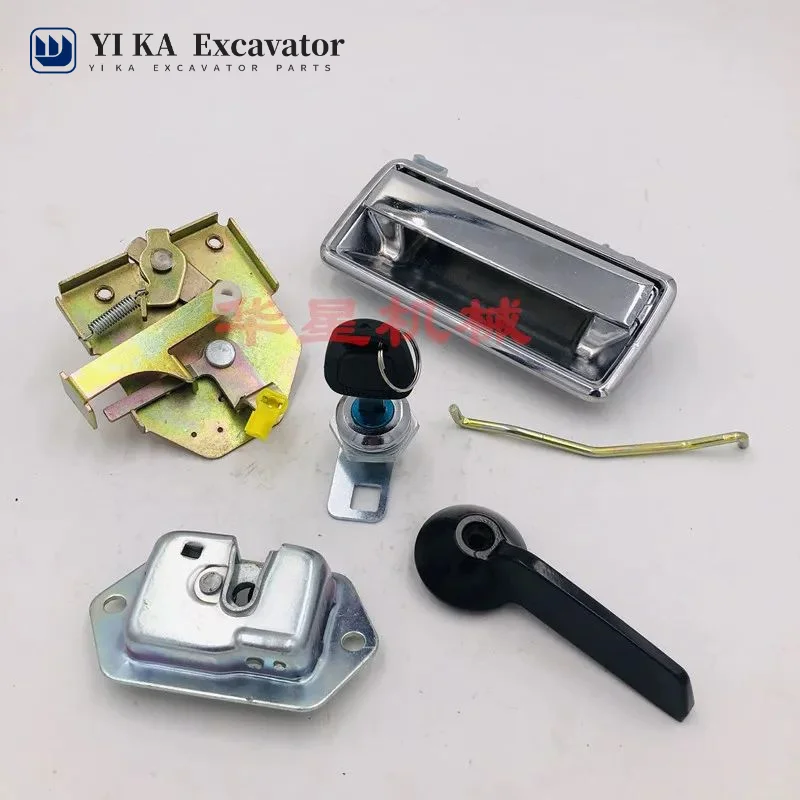 Для Daewoo Dh55 60-7 экскаватор кабины дверной замок в сборе внутренняя и внешняя ручка